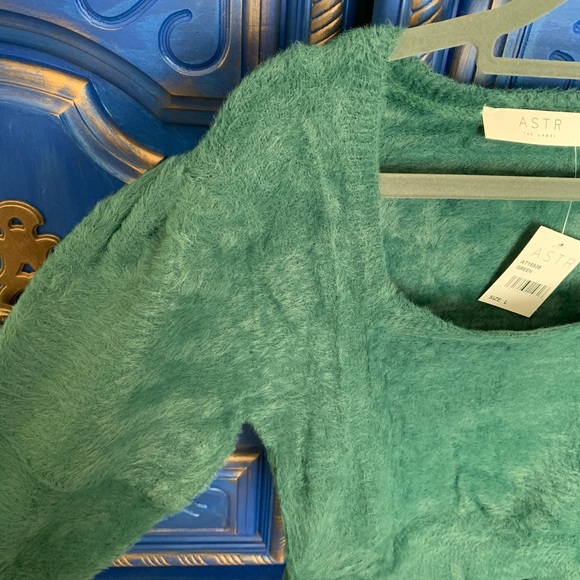 ⭐️ASTR the label Fuzzy Crop Sweater Super Soft LG - Picture 3 of 6